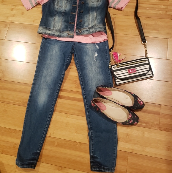 Cherokee  Girls' Straight Jeans - Blue Size 16 - Picture 2 of 8